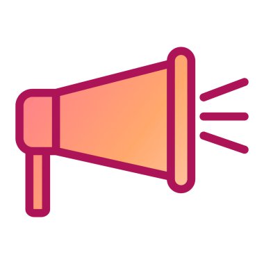 Megafon ikonu vektör illüstrasyonu