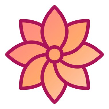 Çiçek. Web simgesi basit illüstrasyon