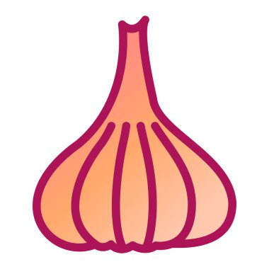 Sarımsak. Web simgesi basit illüstrasyon