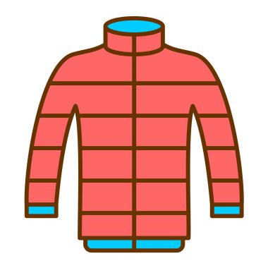 Kışlık ceket ikonu. vektör illüstrasyonu