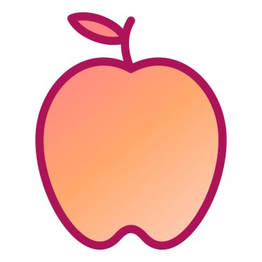 Elma. Web simgesi basit illüstrasyon