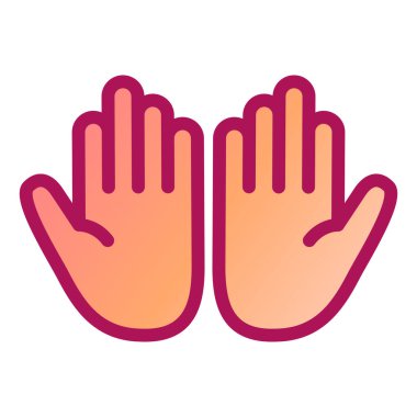 Eller izole vektör simgesi işareti.