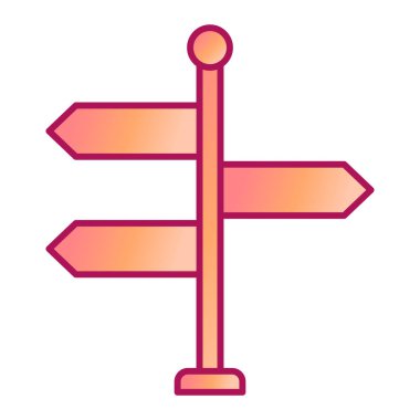 İşaret levhası Web simgesi basit illüstrasyon