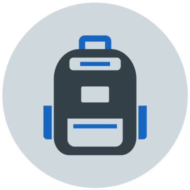 Sırt çantası. Web simgesi basit illüstrasyon