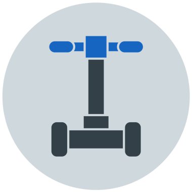 Araba simgesi scooterının vektör çizimi 