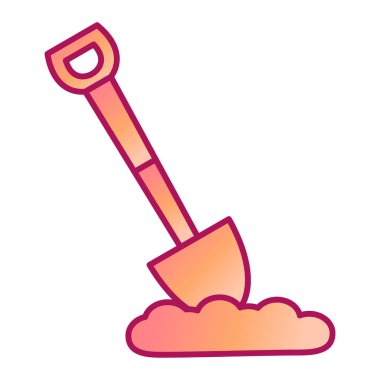 Kürek çizgi film ikonu. vektör çizimi tasarımı