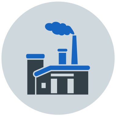 Fabrika modern ikon vektör illüstrasyonu 