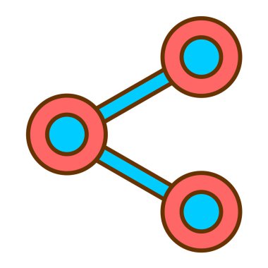 Paylaş. Web simgesi basit illüstrasyon