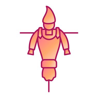 Kask ikonu olan süper kahraman. vektör illüstrasyonu