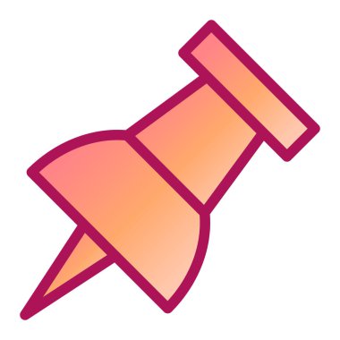 pin vektörü ince çizgi simgesi