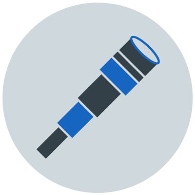 Teleskop. Web simgesi basit illüstrasyon