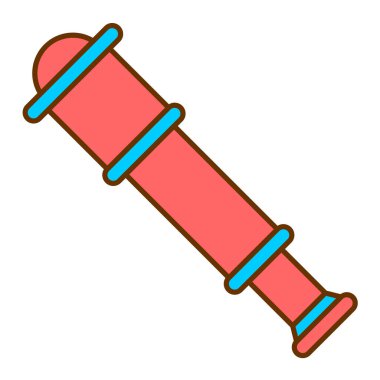 Teleskop. Web simgesi basit illüstrasyon