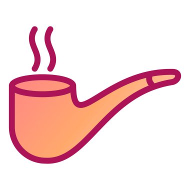 tüten pipo ikonu. Web için basit sigara vektör simgeleri çizimi