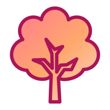 Ağaç. Web simgesi basit illüstrasyon