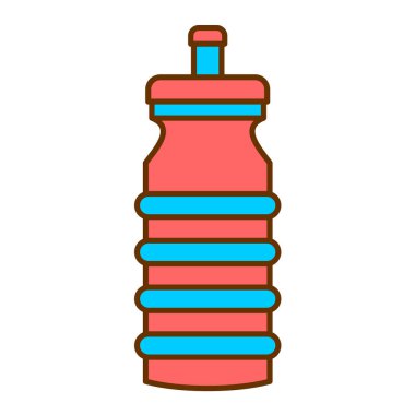 Bir şişe su ikonu. Web için bira vektör simgelerinin özet çizimi