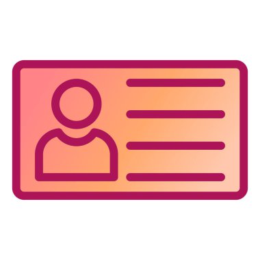 ID kart simgesi vektör illüstrasyonu