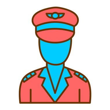 Polis memuru ikon vektör illüstrasyonu