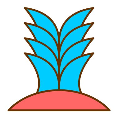 Bitki. Web simgesi basit illüstrasyon