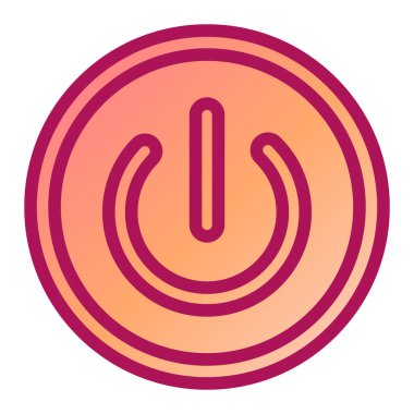 güç hattı simgesi, vektör illüstrasyonu