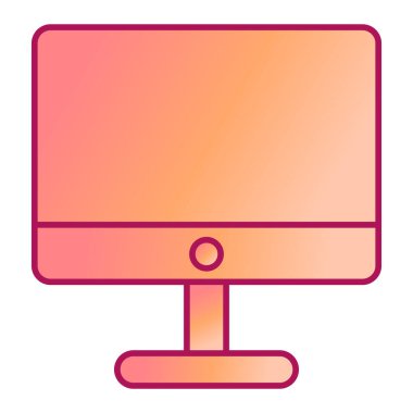 Bilgisayar ekranı simgesi. vektör illüstrasyonu