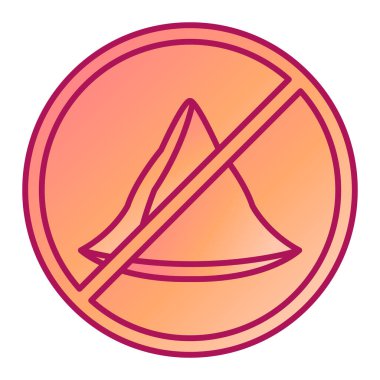 Gıda olmayan vektör düzlüğü simgesi