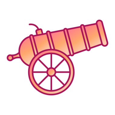 Eski top simgesi. vektör illüstrasyonu