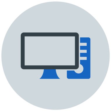 Bilgisayar. Web simgesi basit illüstrasyon