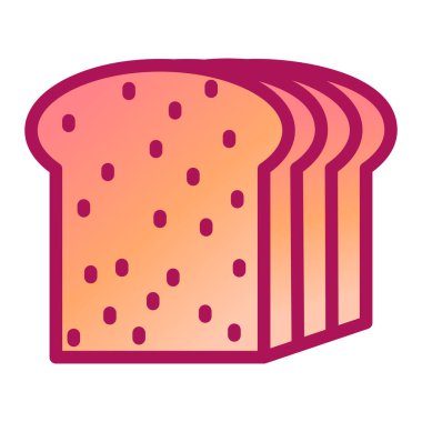 Ekmek ikonu. Yemek sembolü. düz dizayn. vektör illüstrasyonu