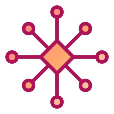 Molekül. Web simgesi basit tasarım