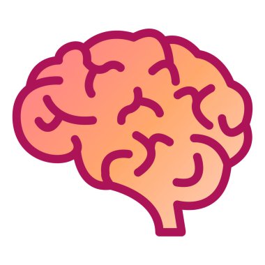 beyin ikonu vektör illüstrasyonu