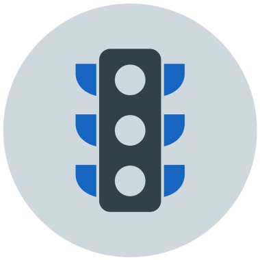 Trafik ışıkları düz vektör simgesi