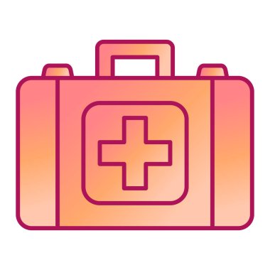 İlk yardım kiti simgesi vektör illüstrasyon grafik tasarımı