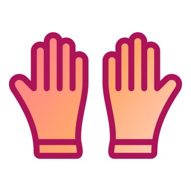 Eldiven simgesi vektör illüstrasyonu