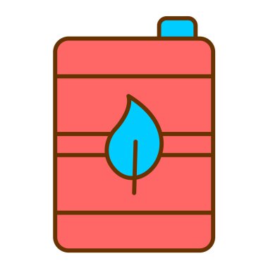 Bir gaz kabı simgesinin vektör illüstrasyonu