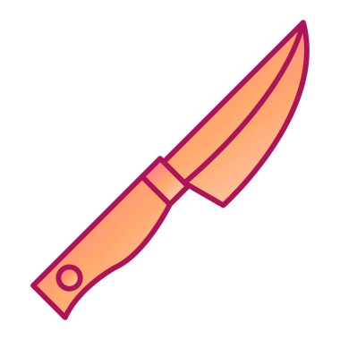 Bıçak ikonu. Taslak mutfak aletleri vektör çizimi. izole kontur sembolü