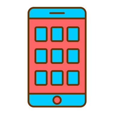 cep telefonu ikonu vektör illüstrasyonu