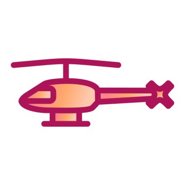 Helikopter simgesi vektör illüstrasyonu