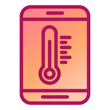 Termometre. Web simgesi vektör illüstrasyonu