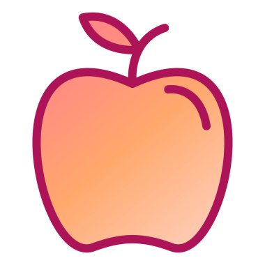 Elma. Web simgesi basit illüstrasyon