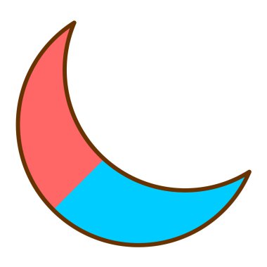 Ay. Web simgesi basit illüstrasyon