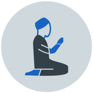 Dua et. Web simgesi basit illüstrasyon