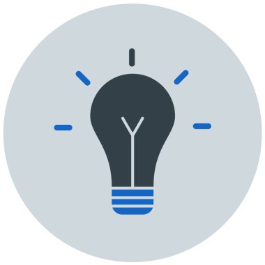 Ampul. Web simgesi basit illüstrasyon