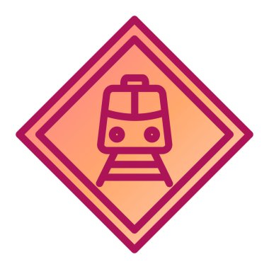 tren bileti modern simge vektör illüstrasyonu