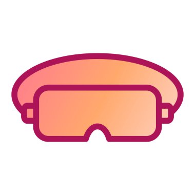 Gözlük simgesi, vektör illüstrasyonu basit tasarım