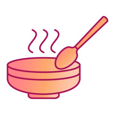 çorba simgesi vektör illüstrasyonu