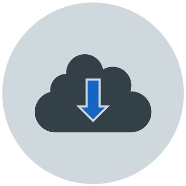 bulut download ikonuna izole