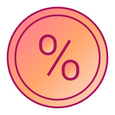 İndirim simgesi vektör illüstrasyonu