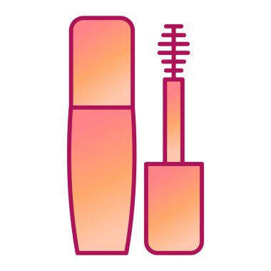 rimel fırçası ikonu. Web için ruj vektör simgelerinin düz çizimi