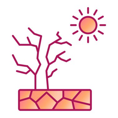 bitki ikonu. Web için ağaç vektör simgelerinin özet çizimi