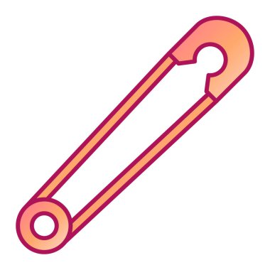 Tek izole edilmiş iğne simgesinin vektör çizimi